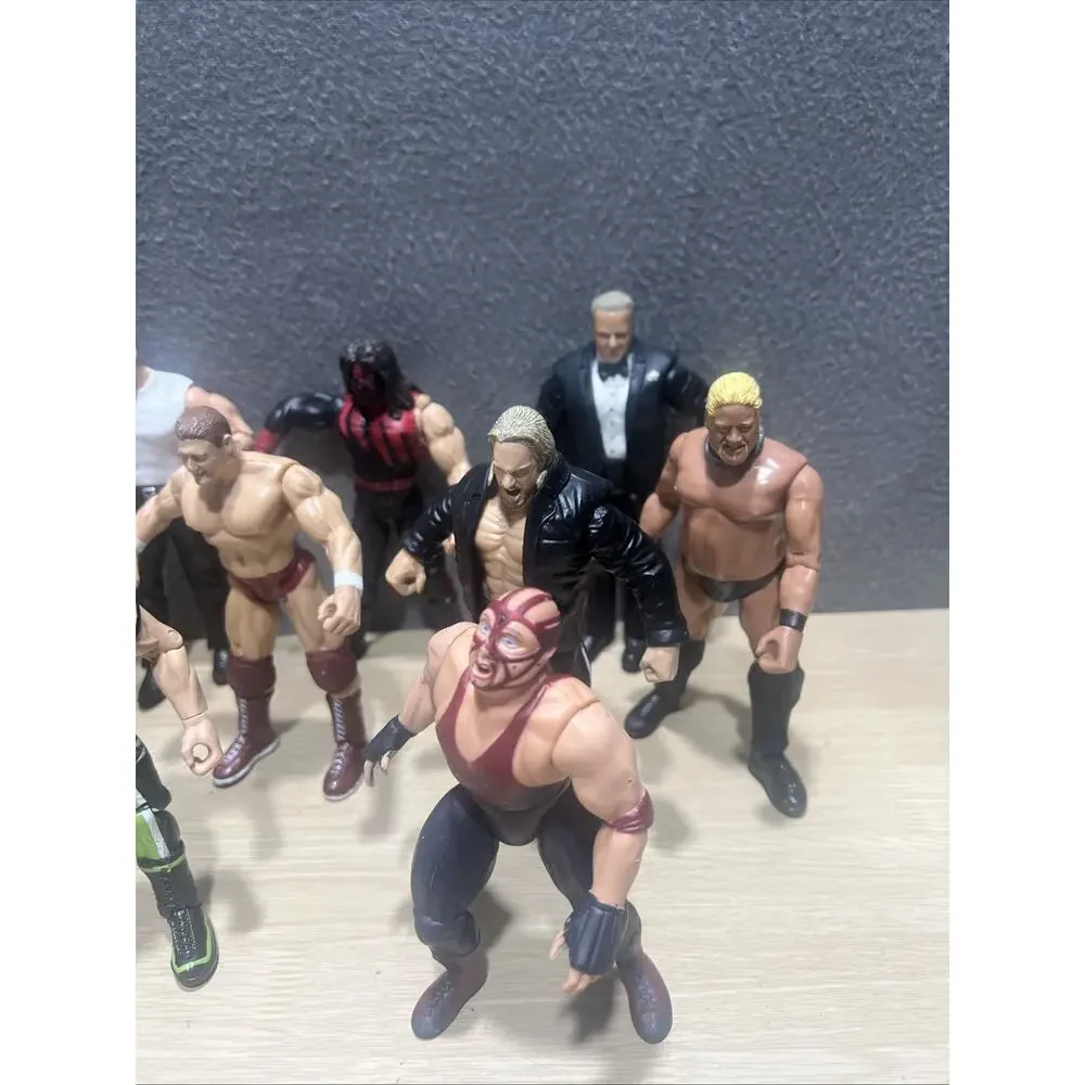 Lot of 12 WWE Wrestling Action Figures Early 1999/2006 Rocky Balboa Rikishi